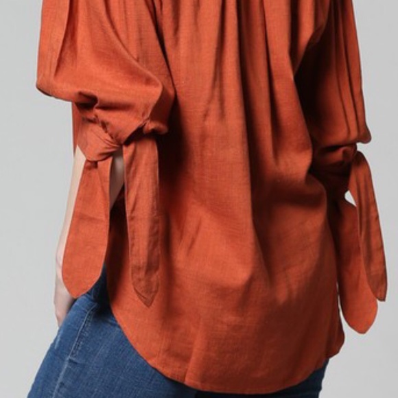 ☀️LAST2️⃣//BRICK HEMP BLEND HIGH LOW TOP - Picture 7 of 11